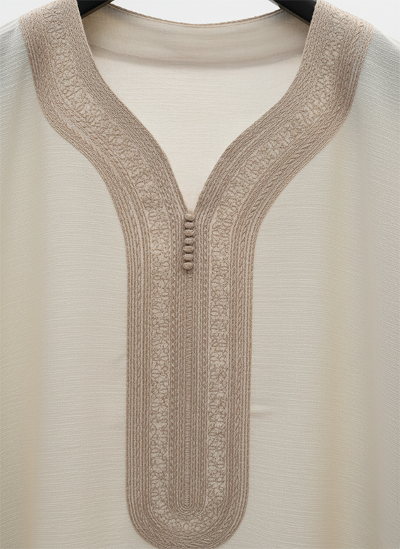 Gandoura lin traditionnelle marocaine / gandoura-tanger