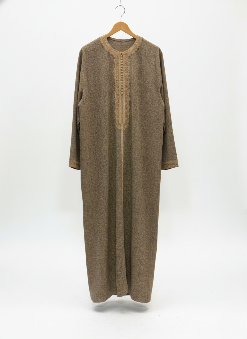 Gandoura Hiver ZAYD – Tradition marocaine en laine épaisse