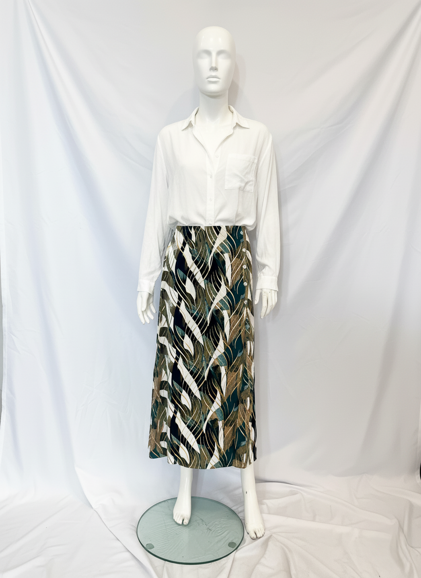 Jupe jungle chic forêt-d'or