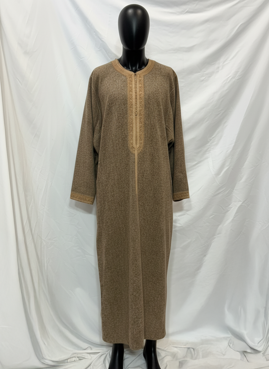 Gandoura Hiver ZAYD – Tradition marocaine en laine épaisse