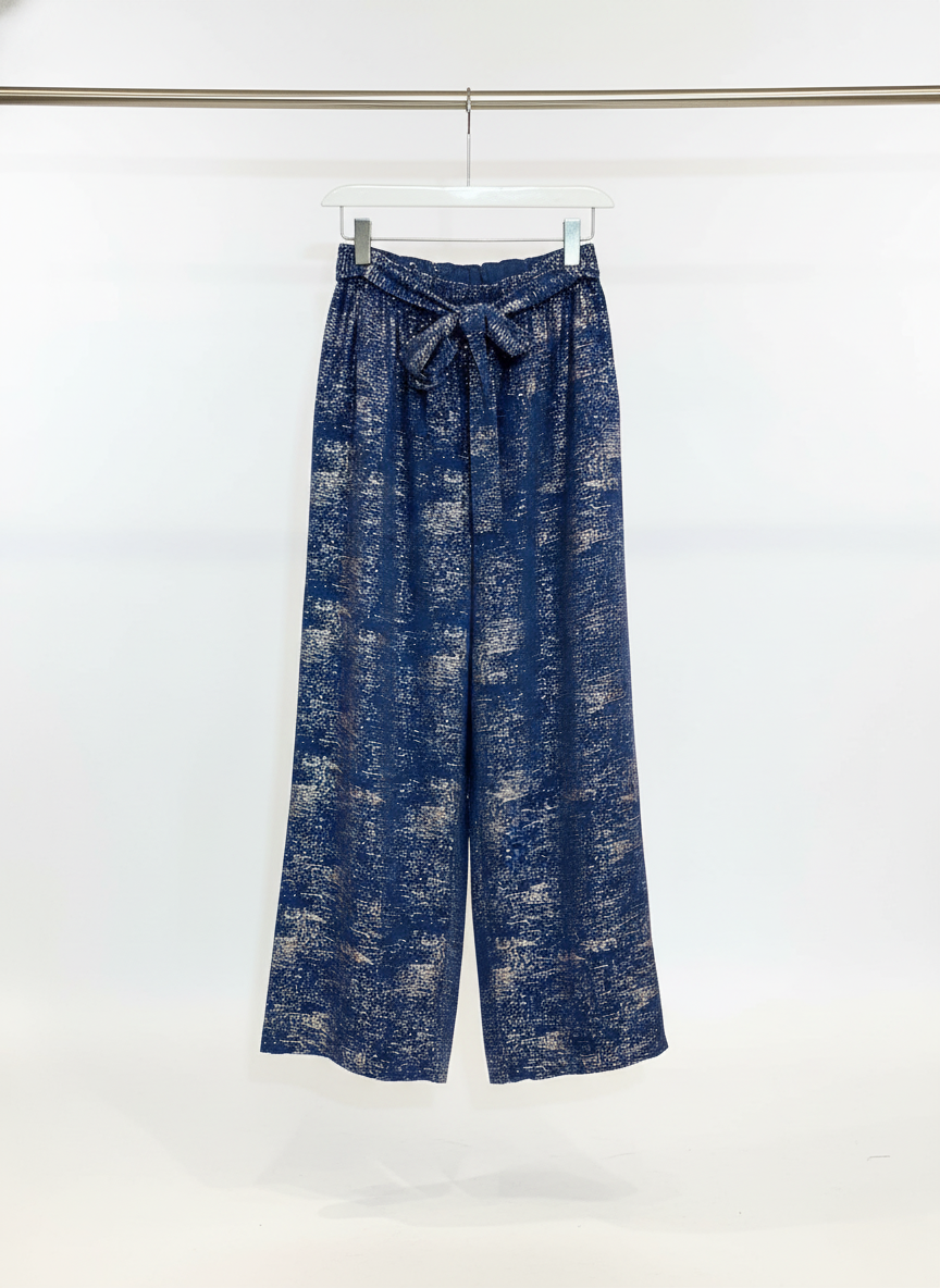 Pantalon fluide femme effet brillant – Coupe ample élégante