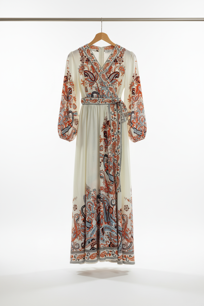 Abaya KYOTO – Col croisé fluide d’inspiration japonaise