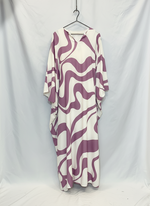 ABAYA MAWJA – Abaya papillon fluide à imprimé ondulé