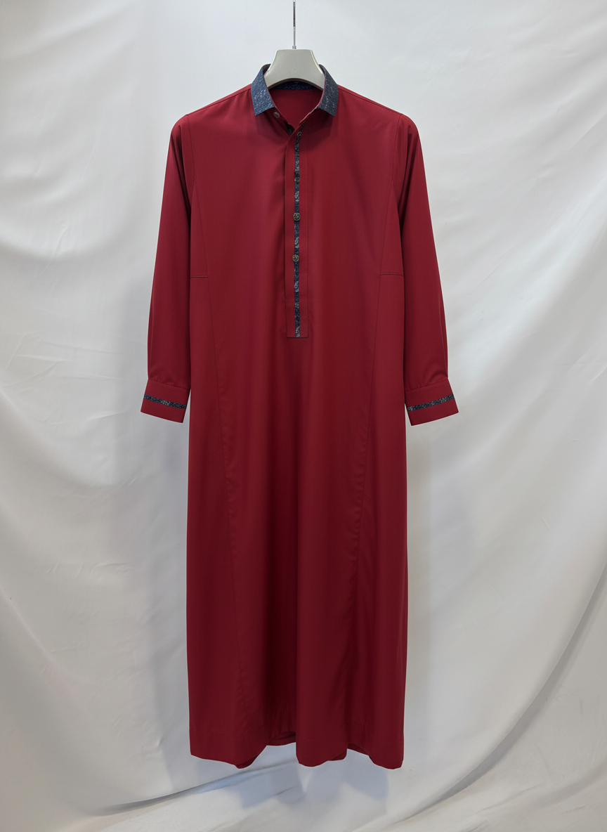 Qamis MALAYSIA – Col officier élégant & détails raffinés